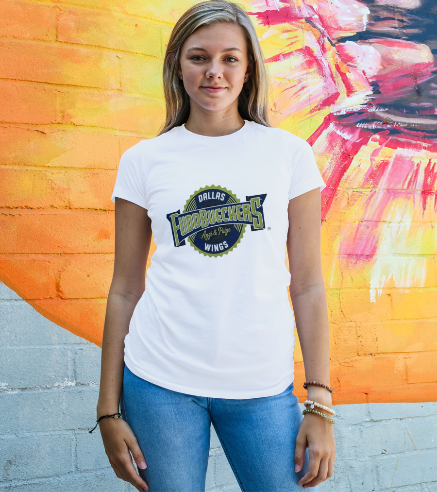 Fuddruckers Dallas Wings Azzi & Paige WNBA Basketball T-Shirt