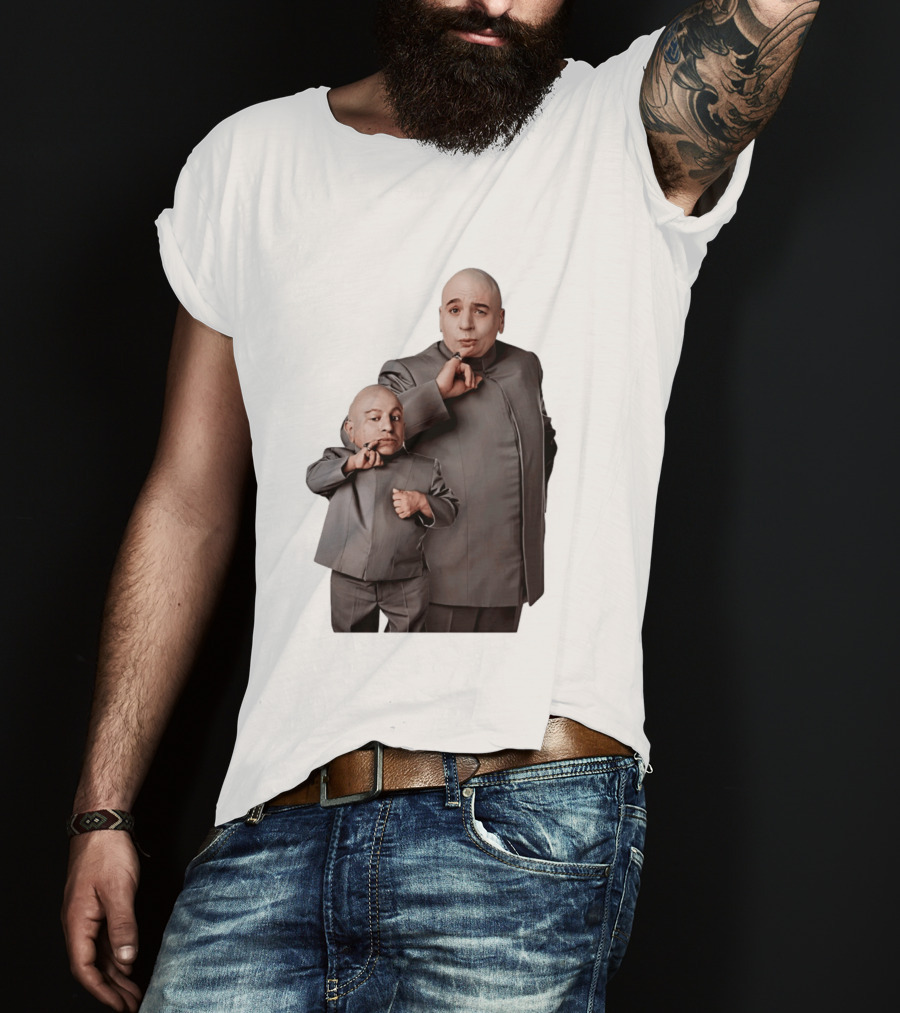 Dr Evil And Mini Me Iconic Duo Mike Myers Verne Troyer T-Shirt