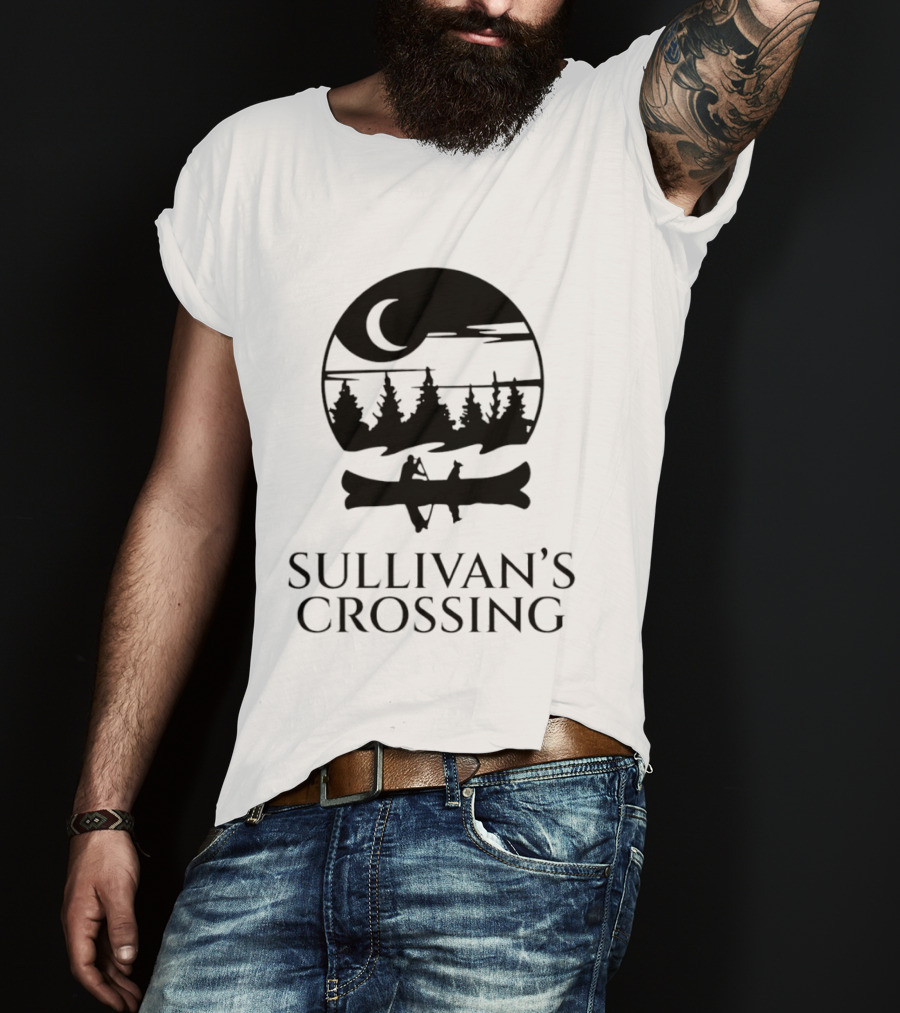 Sullivan's Crossing Canoe Moon Scene Nature Adventure T-Shirt