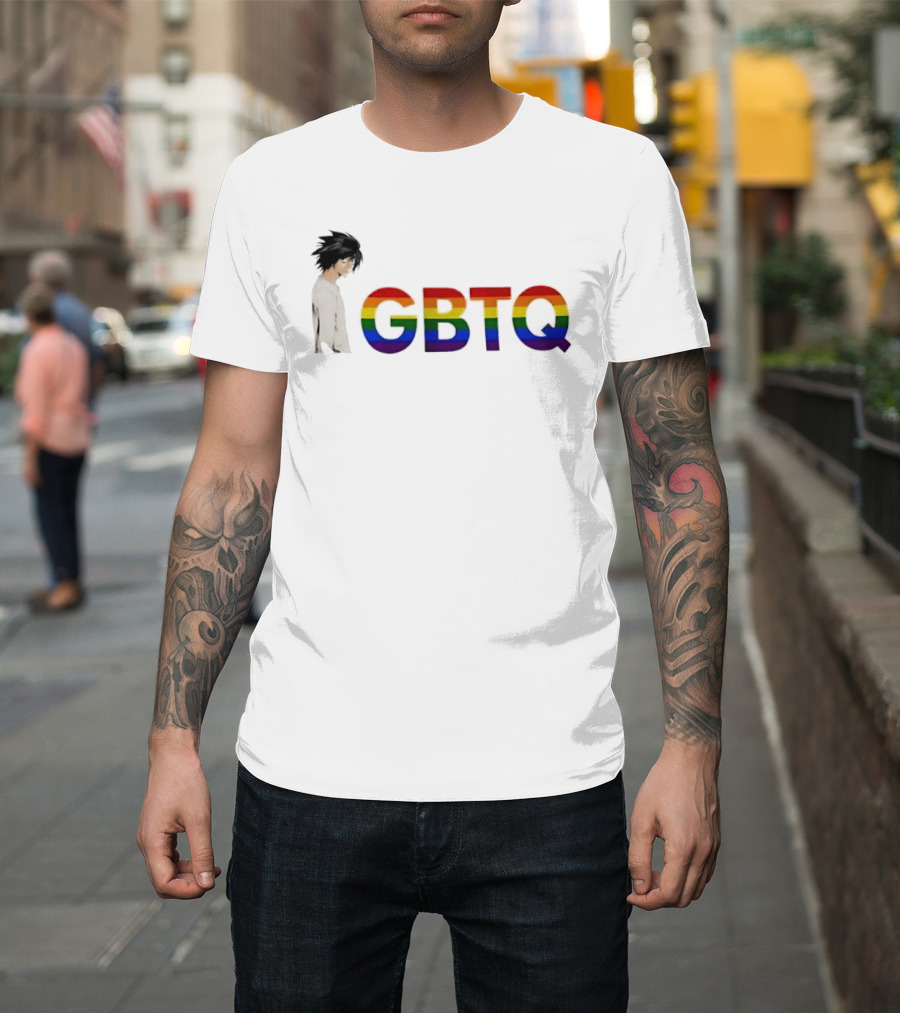 L Lawliet Death Note LGBTQ Rainbow Pride Month T-Shirt