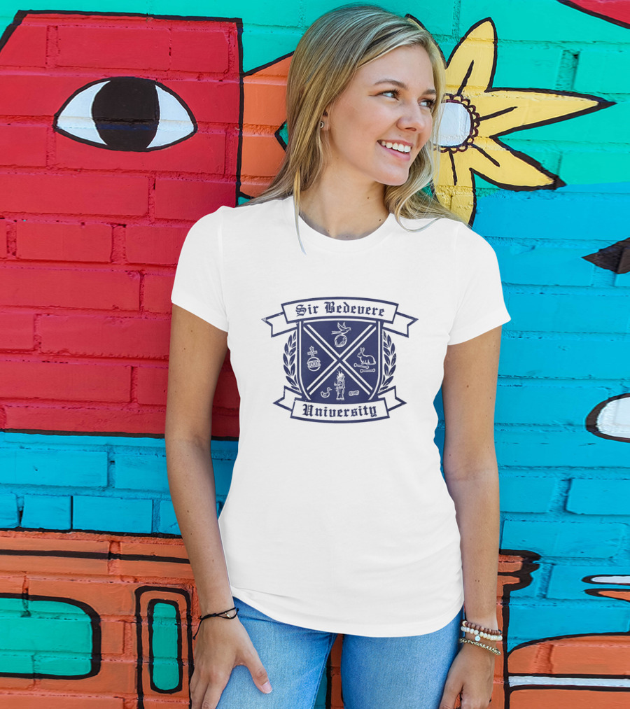 Sir Bedevere University Monty Python Crest Shield T-Shirt