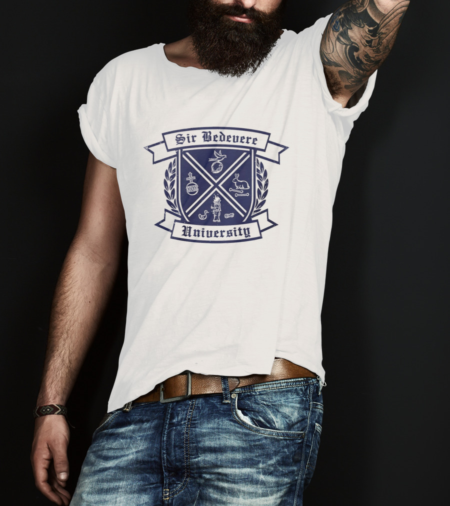 Sir Bedevere University Monty Python Crest Shield T-Shirt
