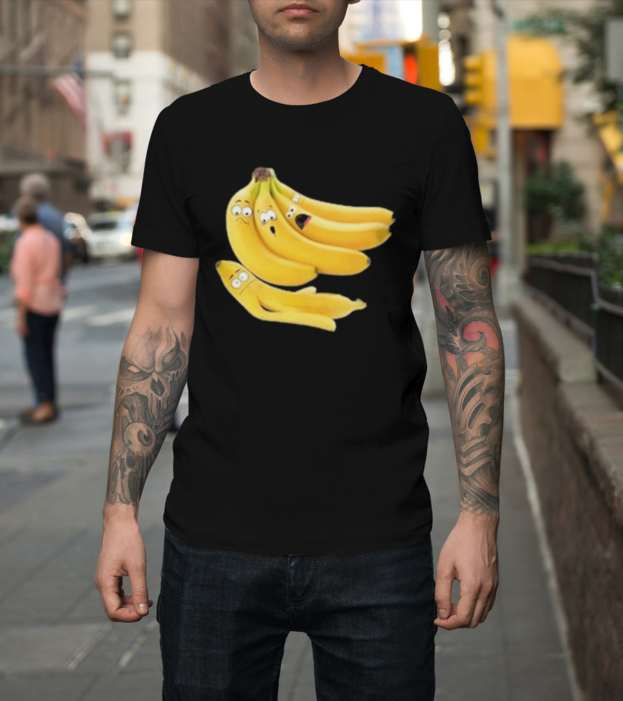 Funny Banana Massacre Organic Bunch Faces T-Shirt