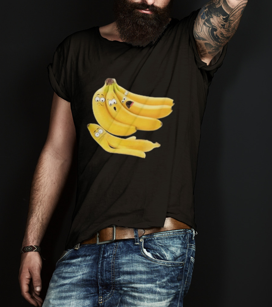 Funny Banana Massacre Organic Bunch Faces T-Shirt