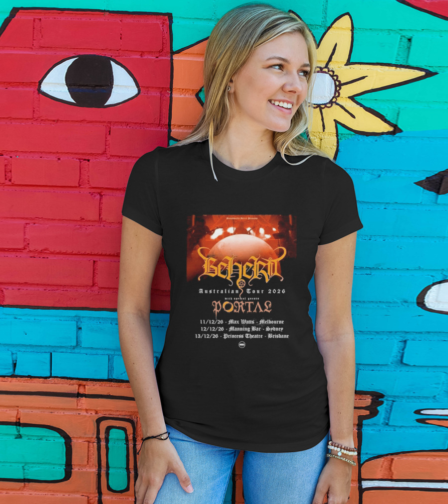 Sombre Dessein Beherit Australian Tour 2026 Special Guests Portal Tour Dates T-Shirt
