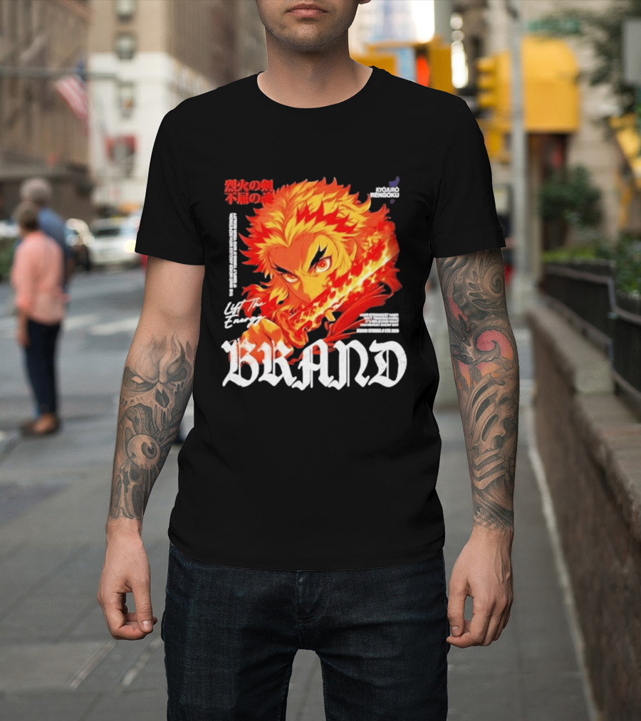 Kyojuro Rengoku Lift The Energy Flame Sword T-Shirt