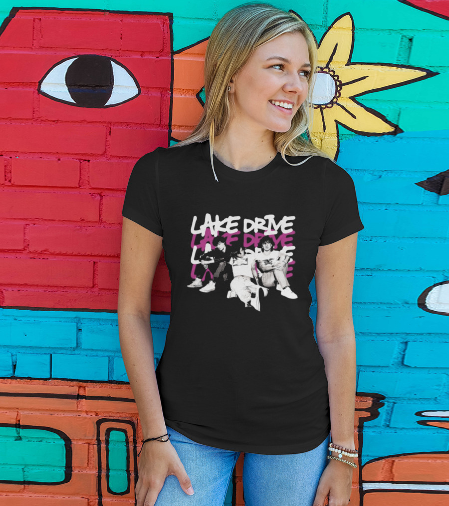 Lake Drive Vintage Vibe Retro Style Casual Crew T-Shirt