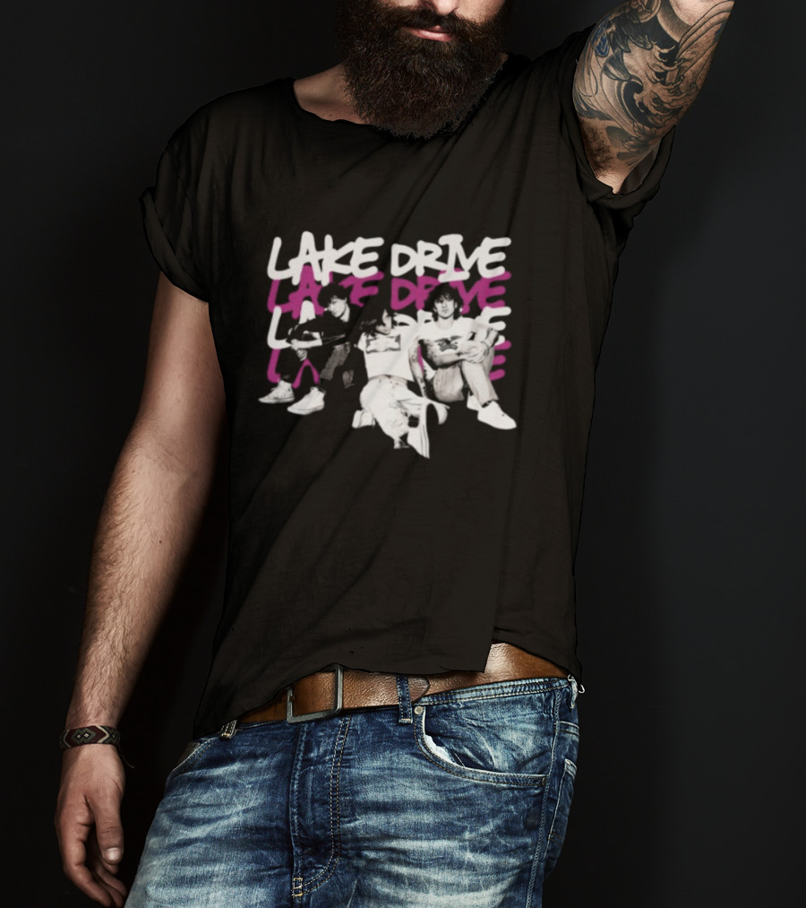 Lake Drive Vintage Vibe Retro Style Casual Crew T-Shirt