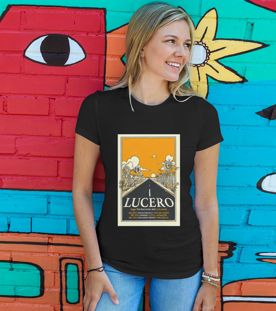 Lucero Playing That Much Further West Portland Seattle Vancouver July 2026 Tour T-Shirt
