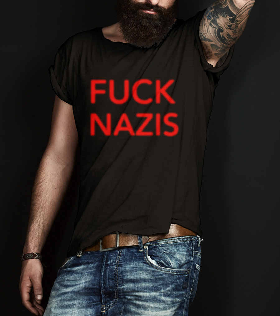Merchnow Store I Declare War Fuck Nazis Black T-Shirt
