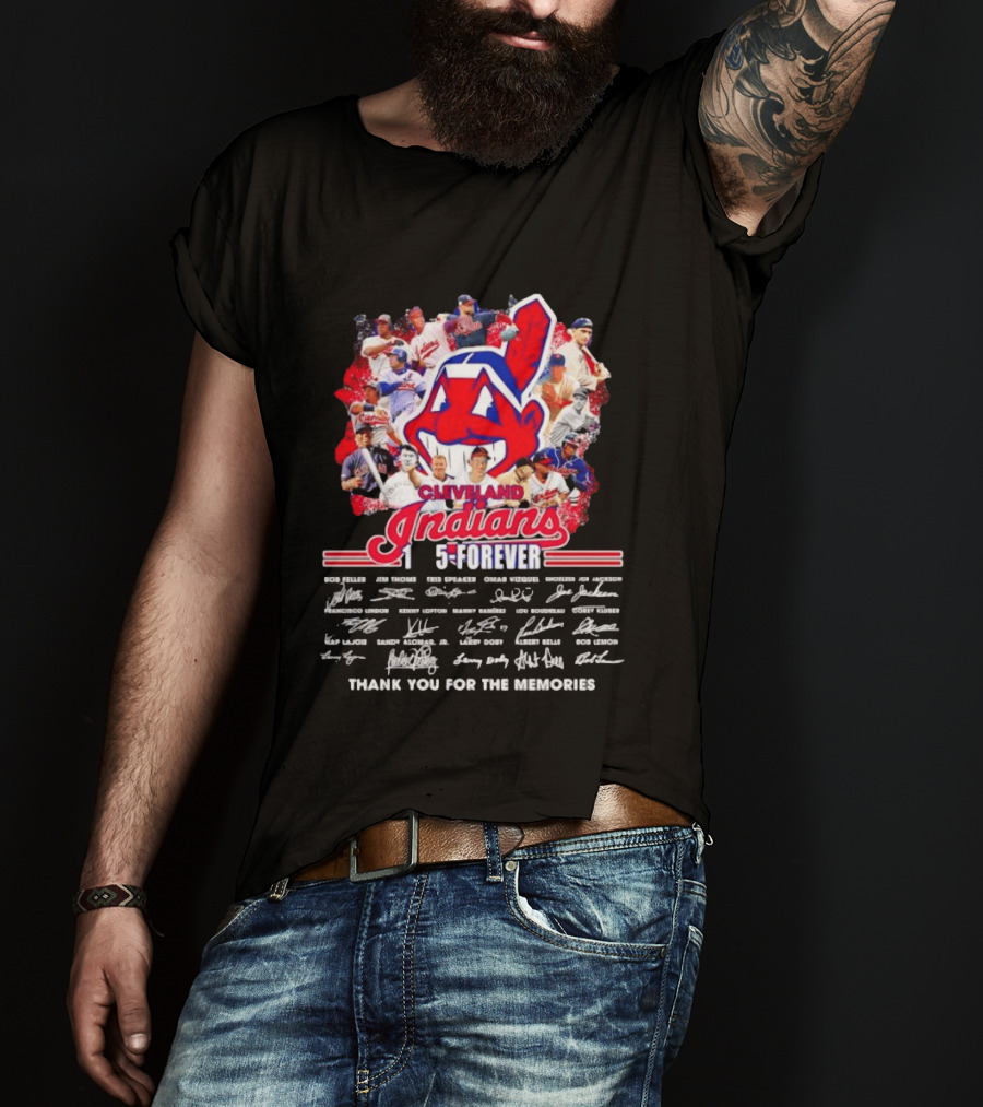 Cleveland Indians 1915 Forever Players Legends Thank You For The Memories T-Shirt