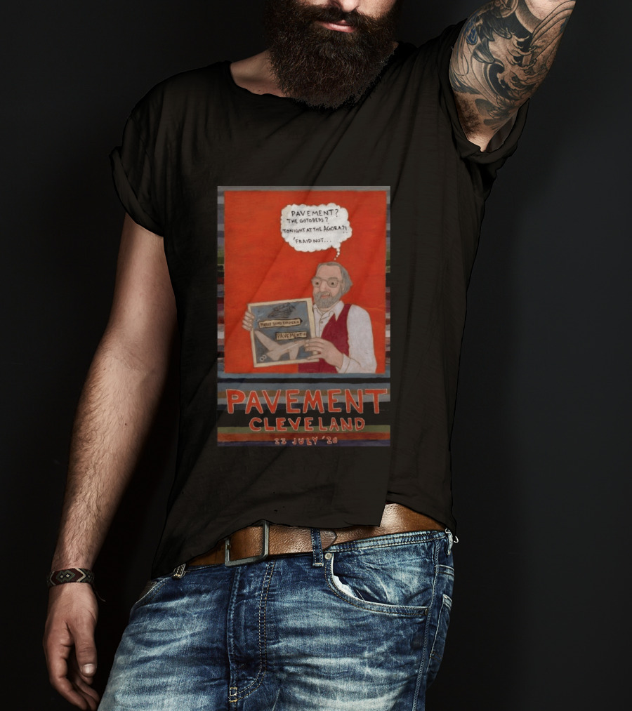 Pavement Cleveland July 23 2026 Illustration With Person Holding Framed T-Shirt