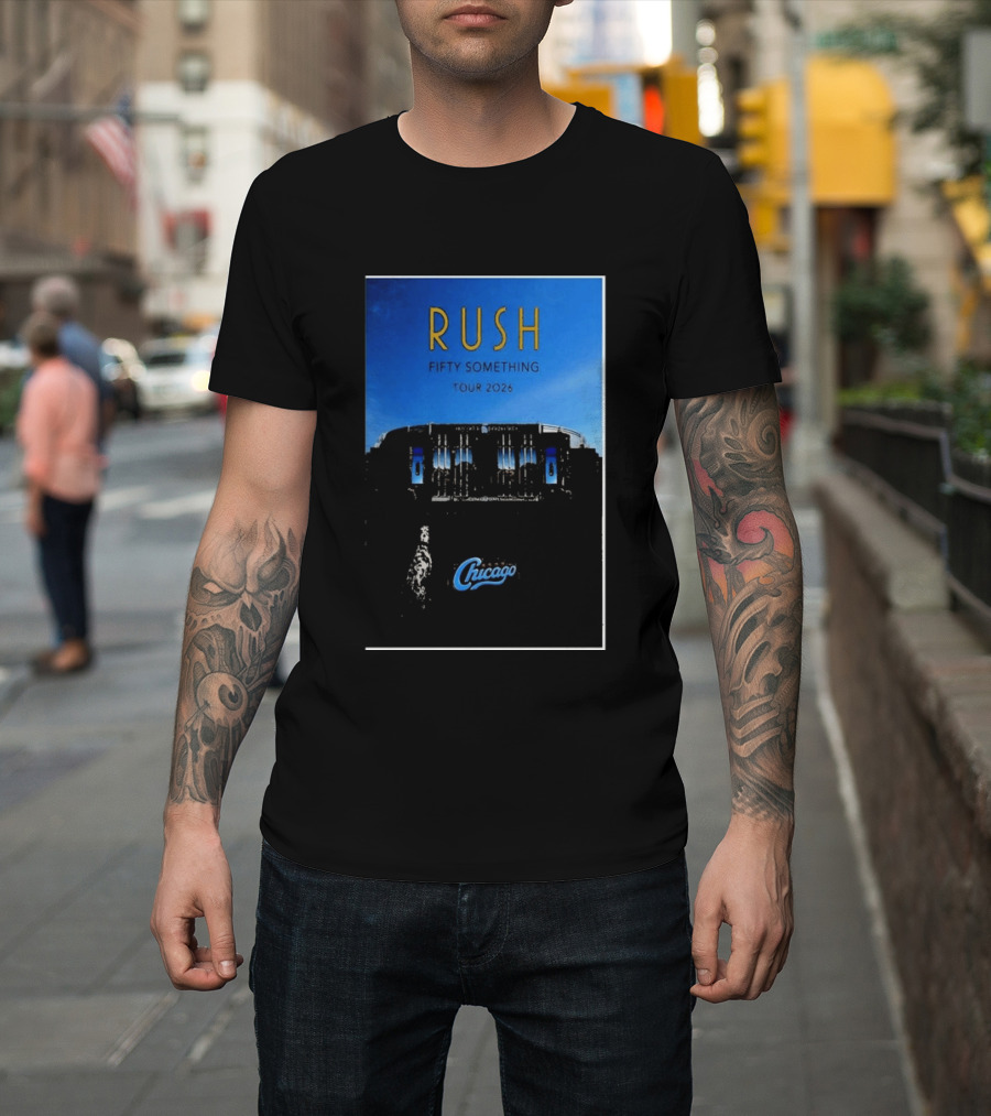 RUSH Fifty Something Tour 2026 Chicago Stadium T-Shirt
