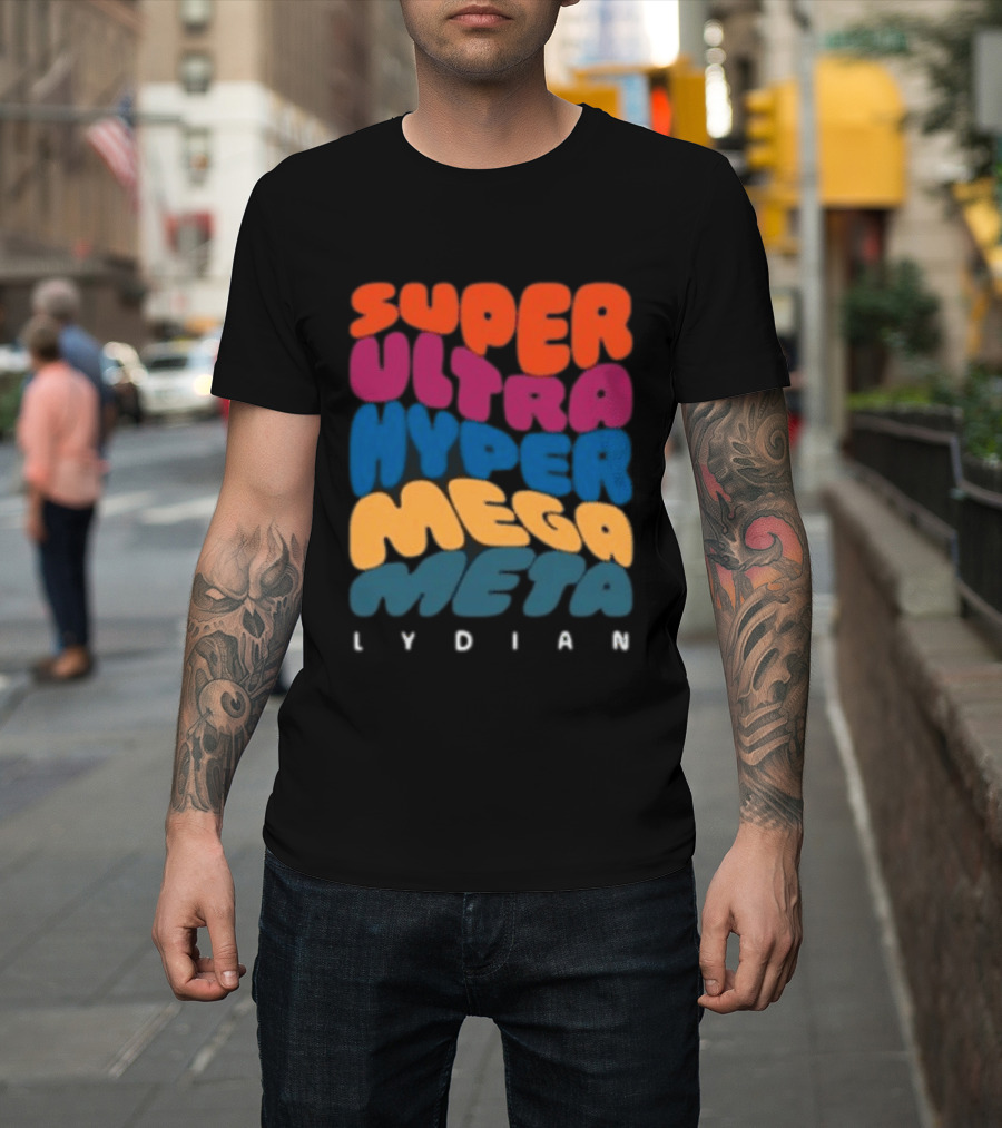 Jacob Collier Store Super Ultra Hyper Mega Meta Lydian Bold Colorful T-Shirt