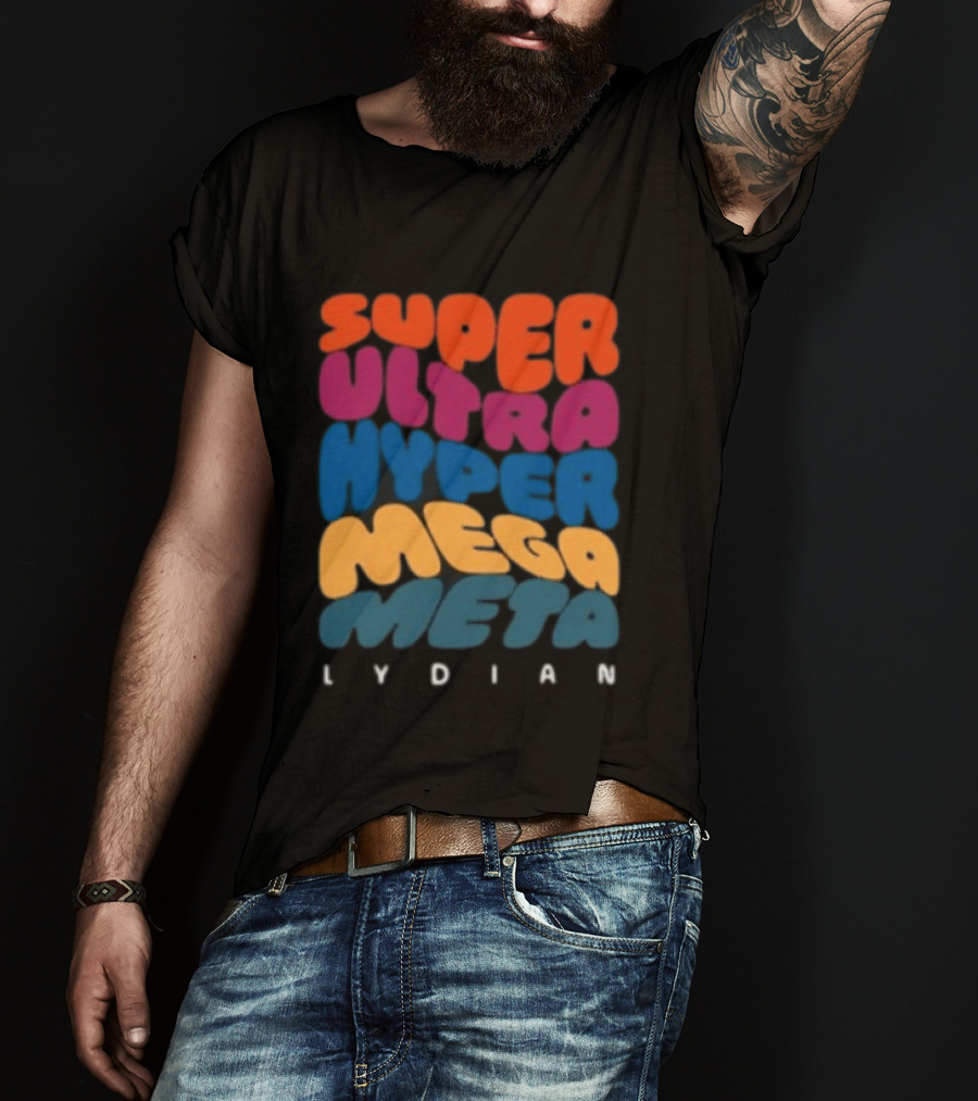 Jacob Collier Store Super Ultra Hyper Mega Meta Lydian Bold Colorful T-Shirt