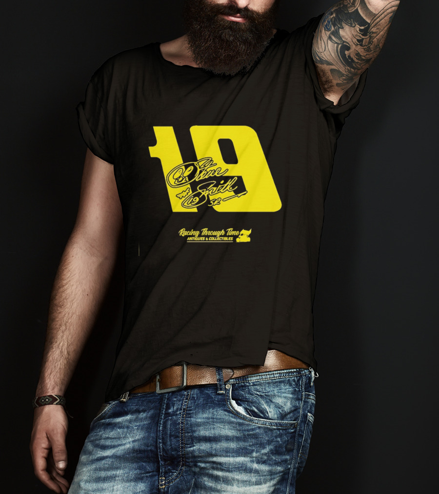 Steve Smith Sr 19 Racing Through Time Antiques Collectibles T-Shirt