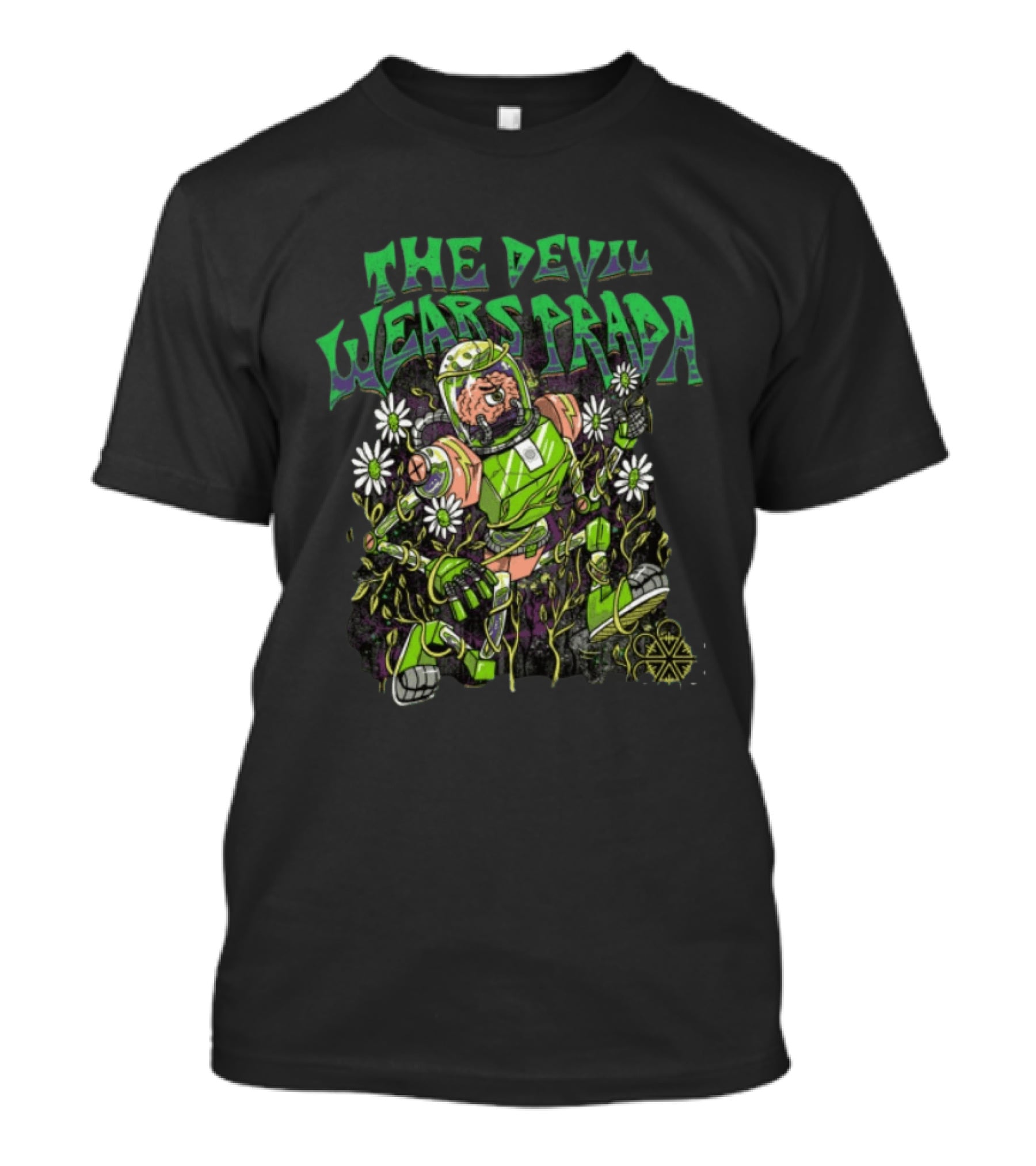 The Devil Wears Prada Brainman Robot Floral T-Shirt