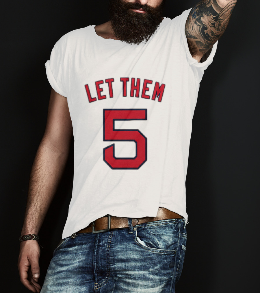 2026 Red Sox Let Them 5 Jersey Giveaway Red Sox Promotion T-Shirt