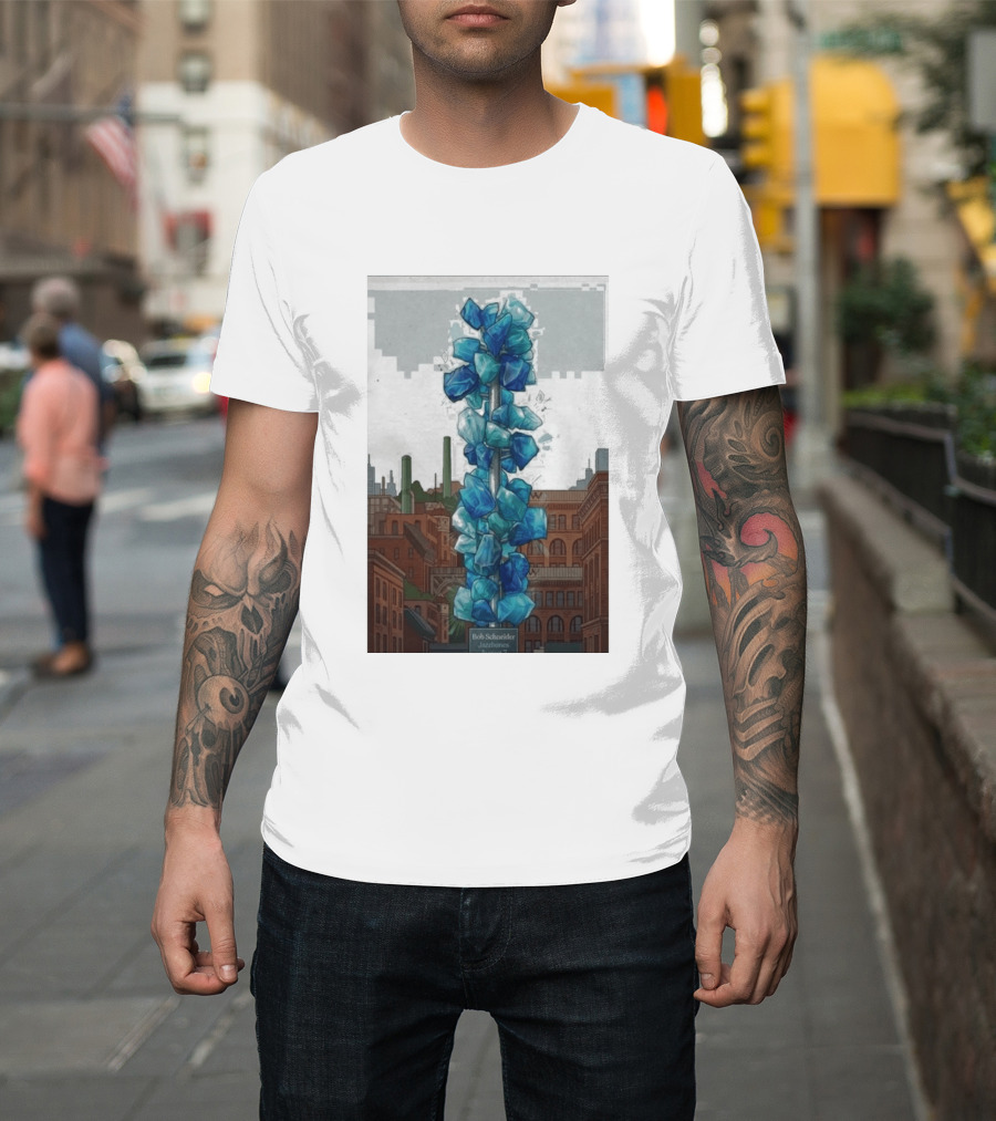 Bob Schneider Jazzbones Tacoma Washington August 7 2026 Blue Crystal Cityscape T-Shirt