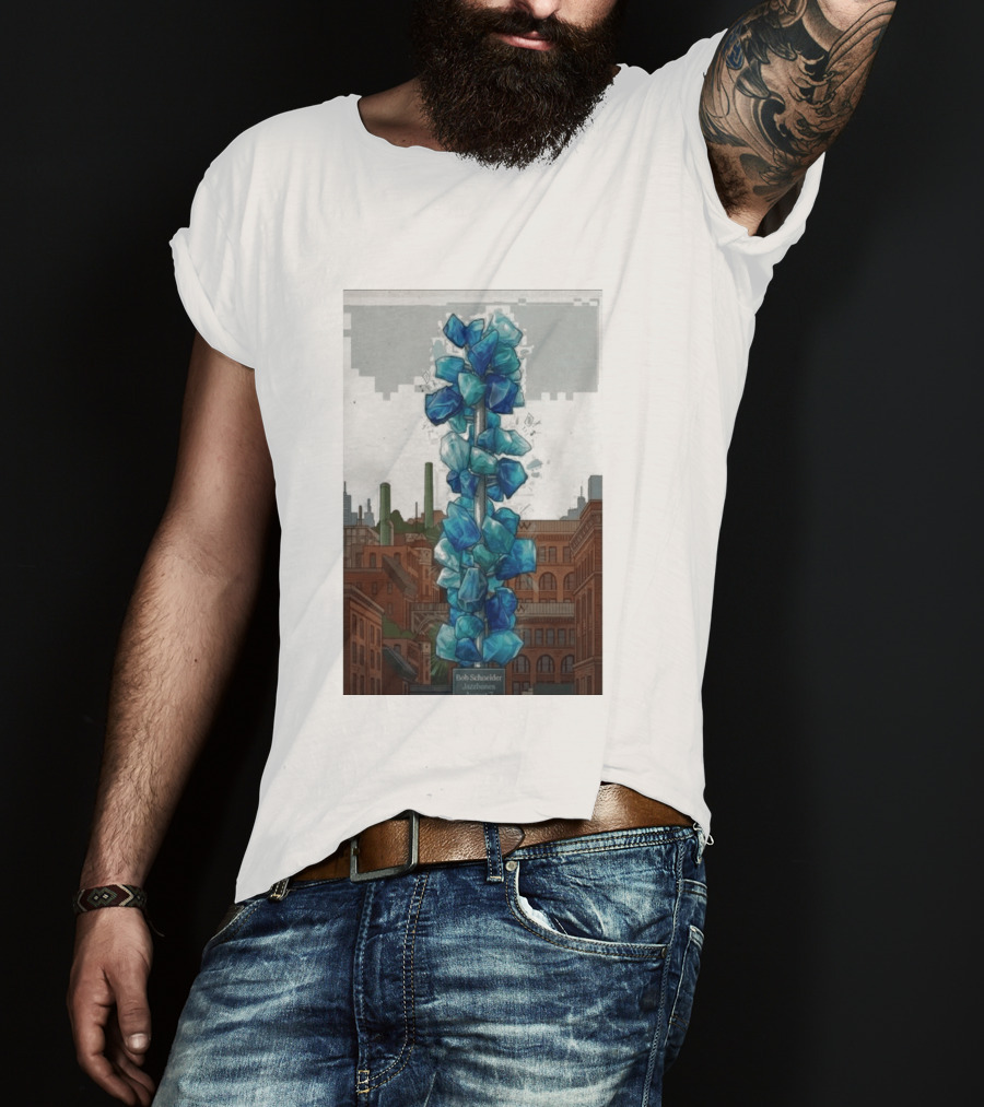 Bob Schneider Jazzbones Tacoma Washington August 7 2026 Blue Crystal Cityscape T-Shirt