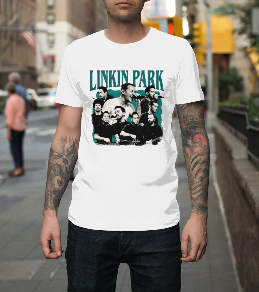 Linkin Park Chester Bennington Mike Shinoda Band Collage T-Shirt