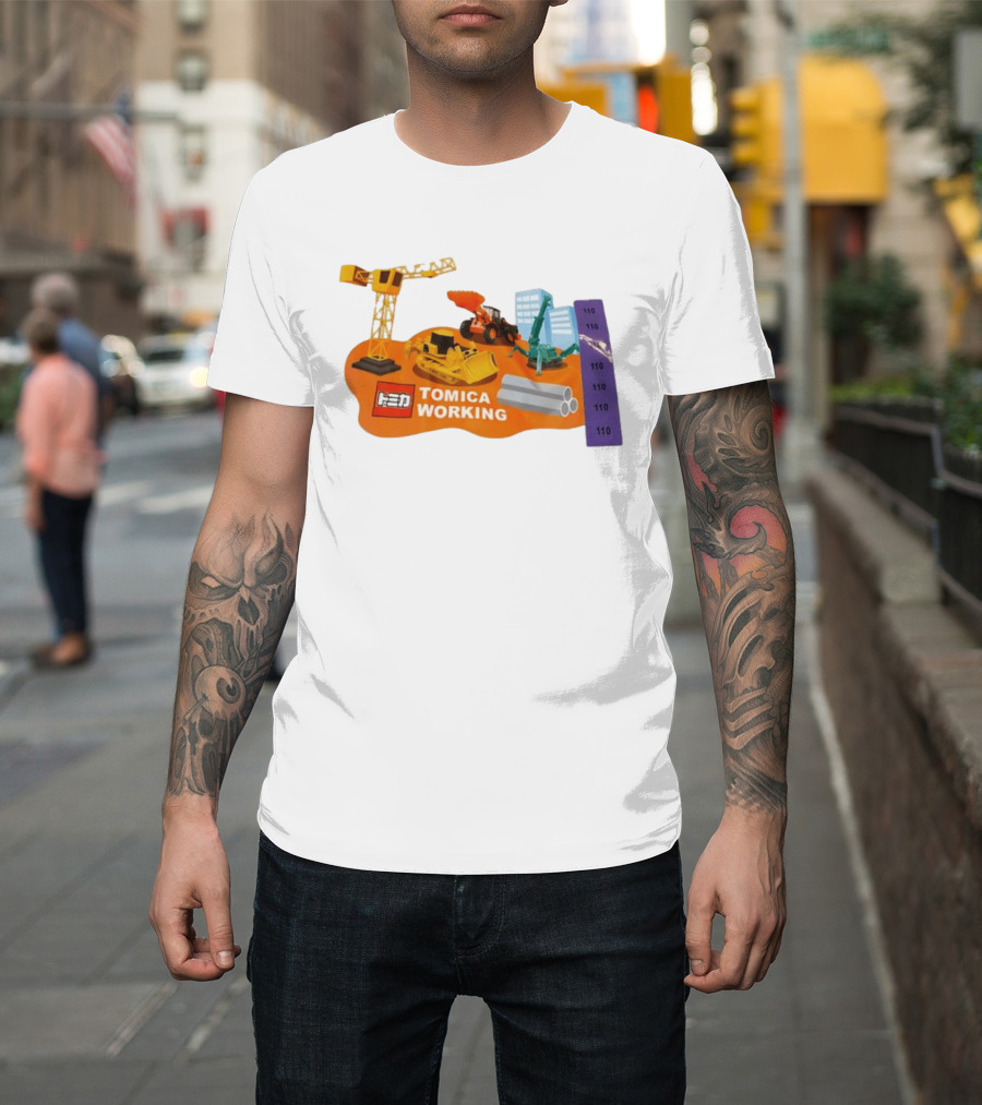 Tomica Working Construction Vehicles Crane Excavator Bulldozer T-Shirt