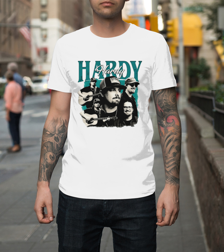 Hardy Country Music Singer Montage Collage T-Shirt