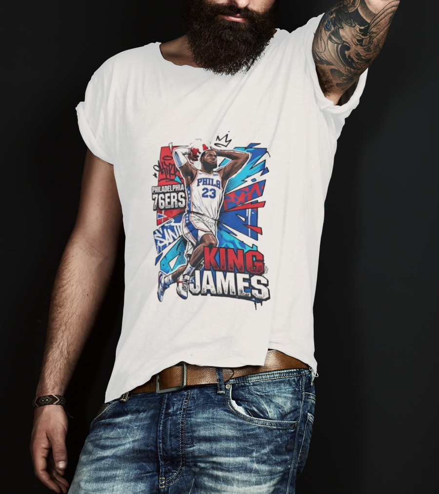 Philadelphia 76ers King James No 23 Dunk Basketball T-Shirt
