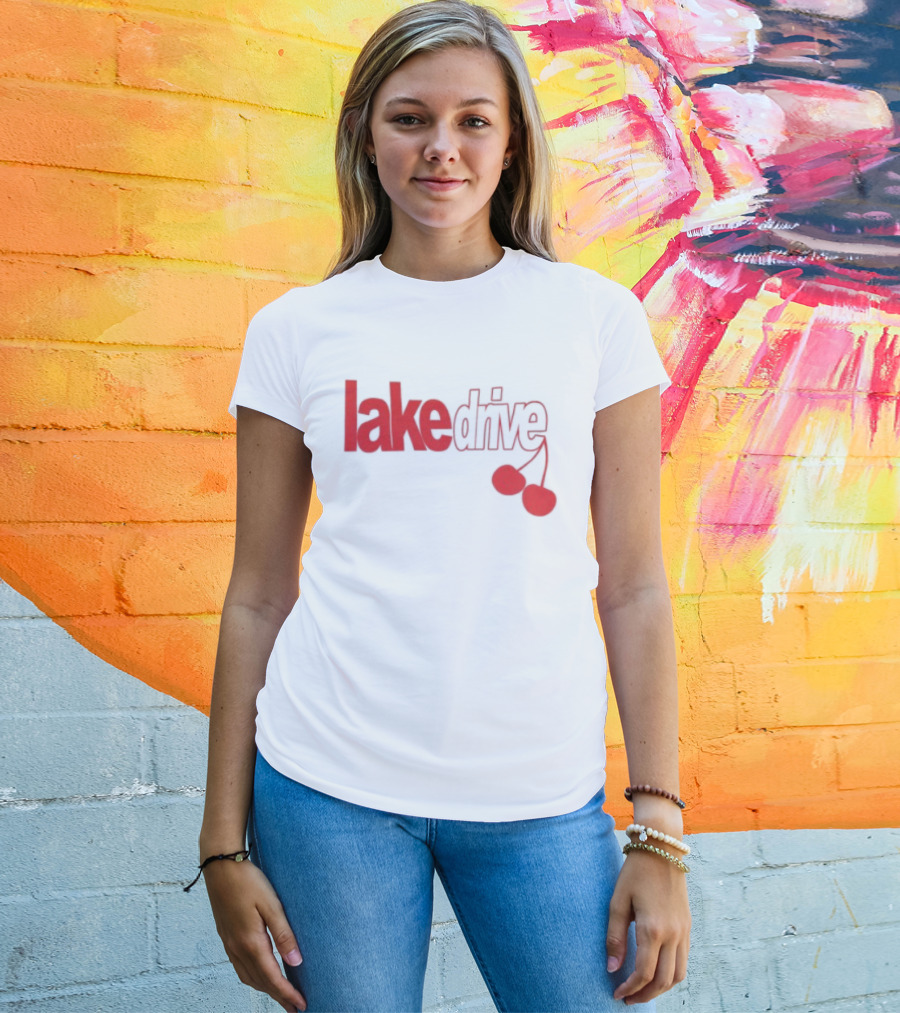 Lake Drive Cherry Ringer Retro Style Vibes T-Shirt