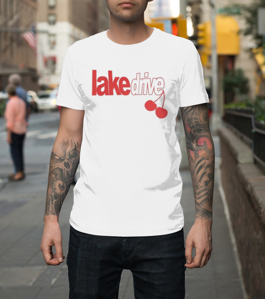 Lake Drive Cherry Ringer Retro Style Vibes T-Shirt