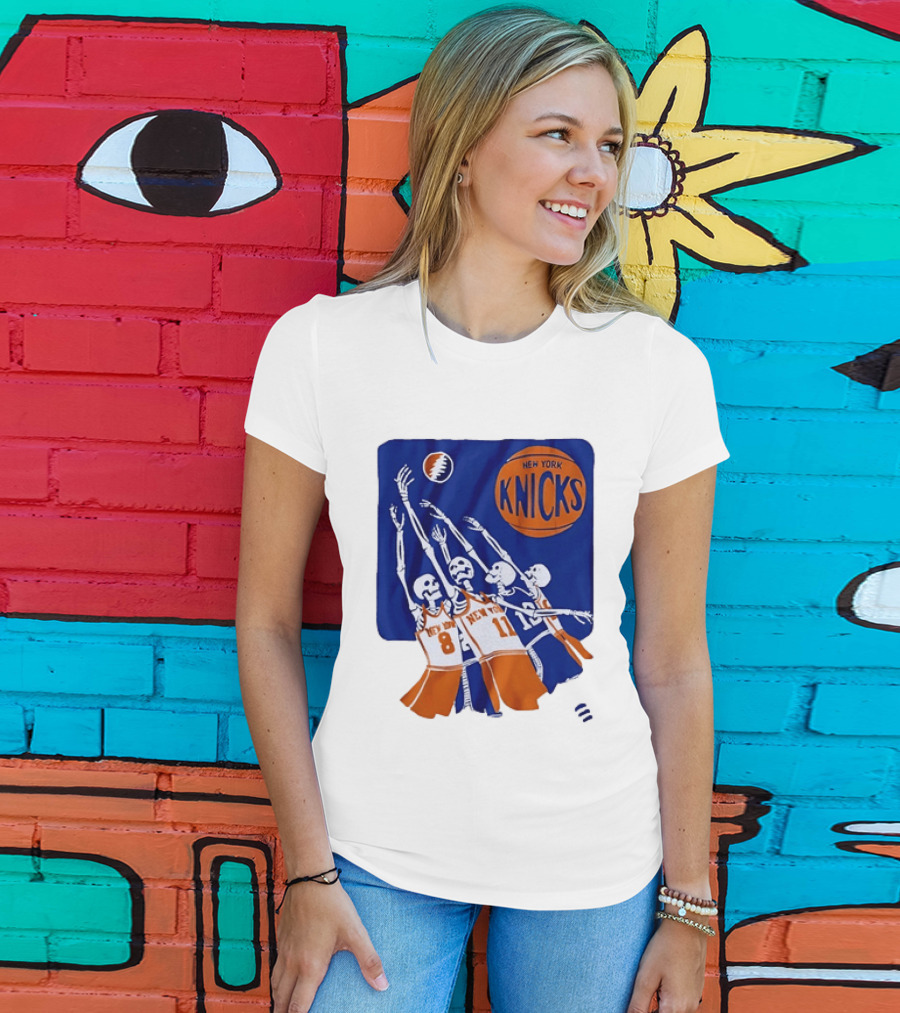New York Knicks Skeleton Players Jersey Number 8 And 11 Basketball Team T-Shirt