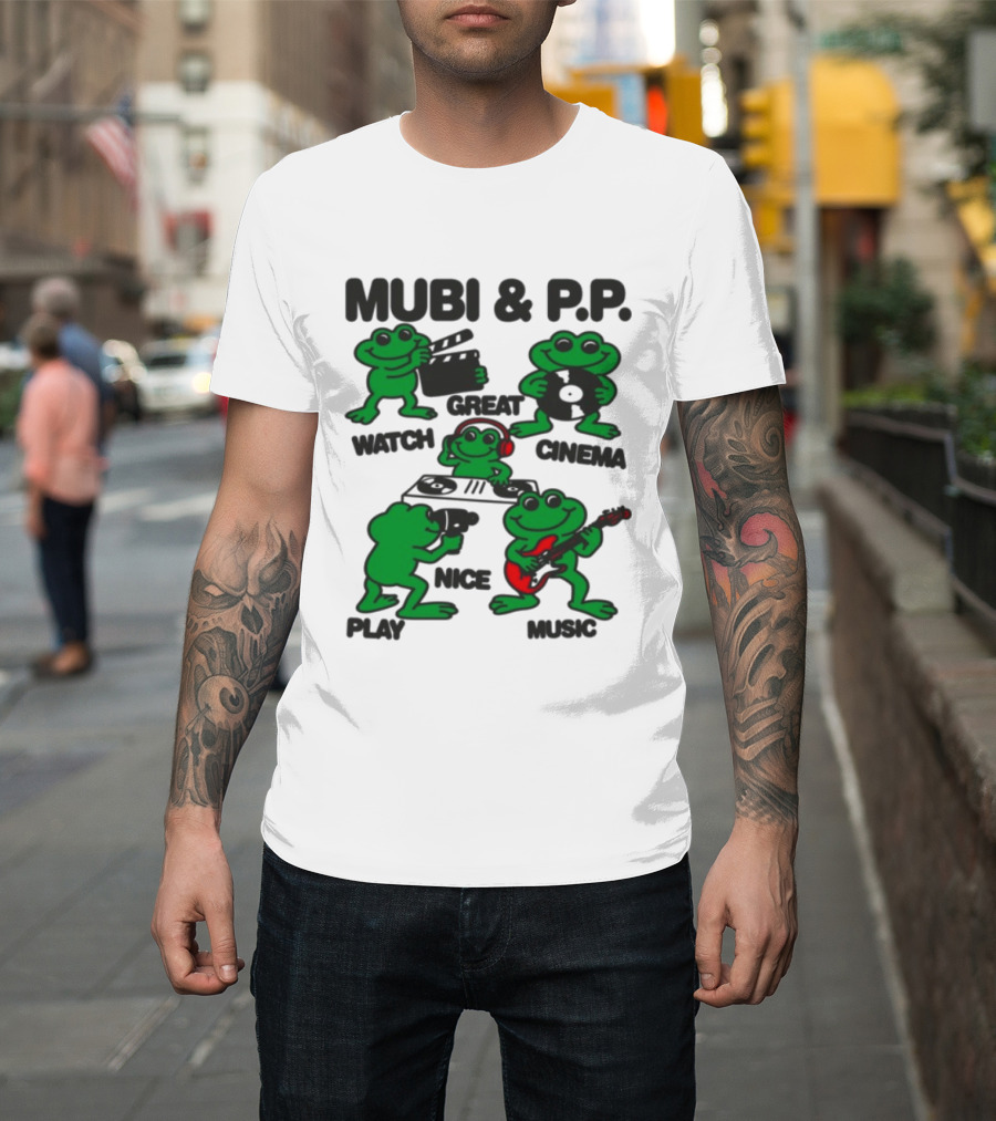 Mubi & P.P. Great Cinema Play Nice Music T-Shirt