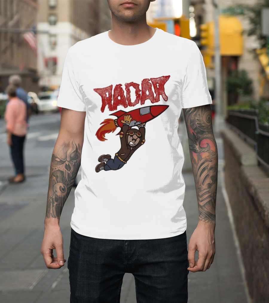 Radar Rocket Cartoon Pilot Heat Seekers T-Shirt