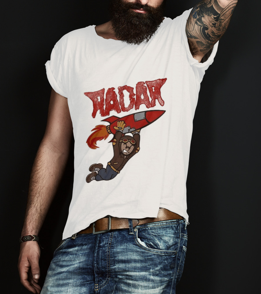 Radar Rocket Cartoon Pilot Heat Seekers T-Shirt