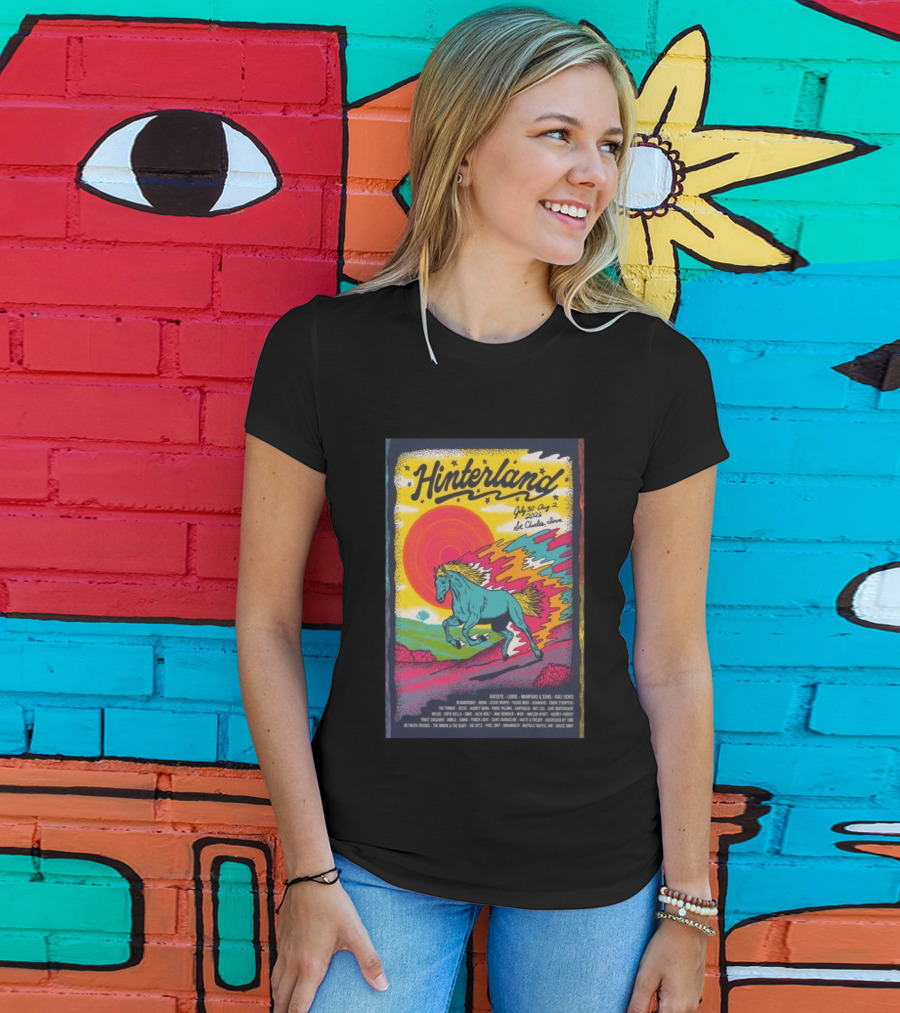 Hinterland Music Festival 2026 St. Charles Iowa July 30 August 2 Lineup Kaleidoscopic Horse T-Shirt