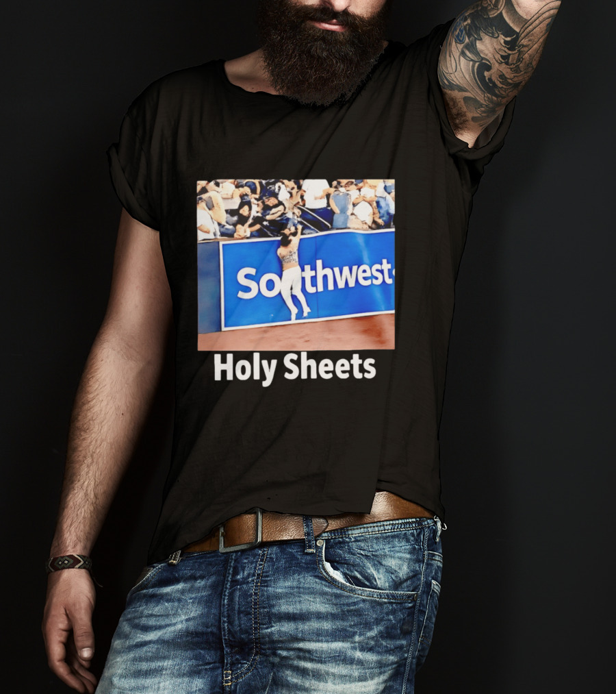 Southwest Holy Sheets Baseball Meme Fan Reaching Catch T-Shirt