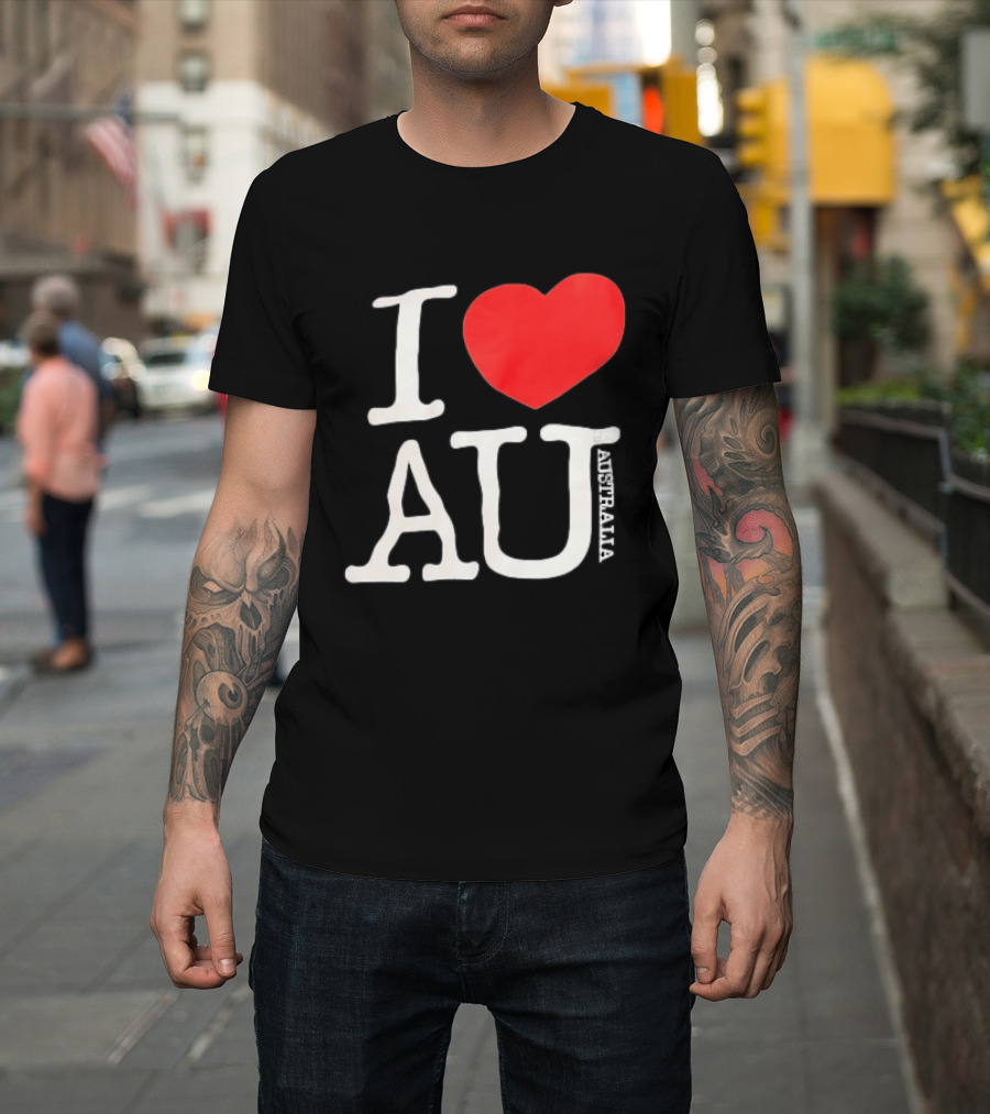 I Love AU Heart Australia Souvenir T-Shirt