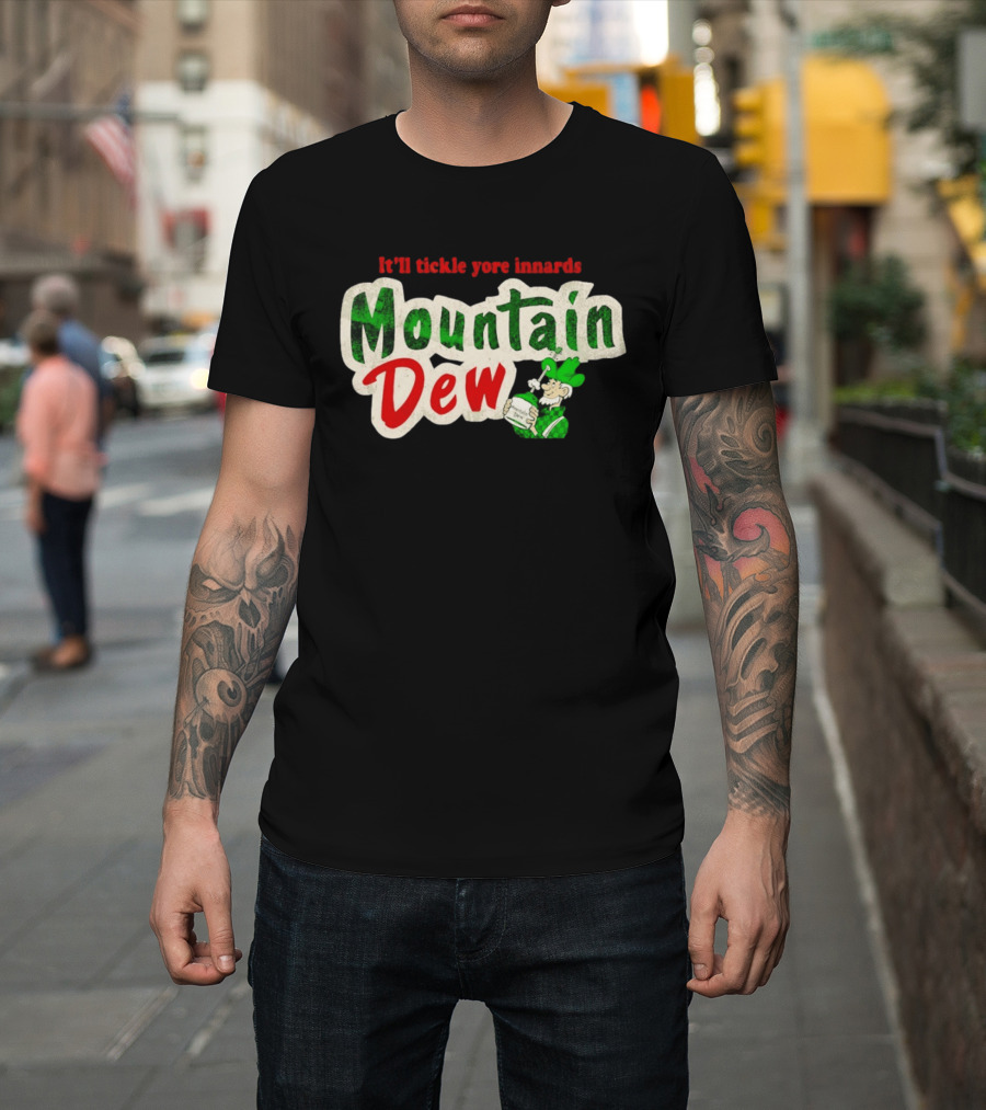 It'll Tickle Yore Innards Mountain Dew Classic Vintage Look T-Shirt