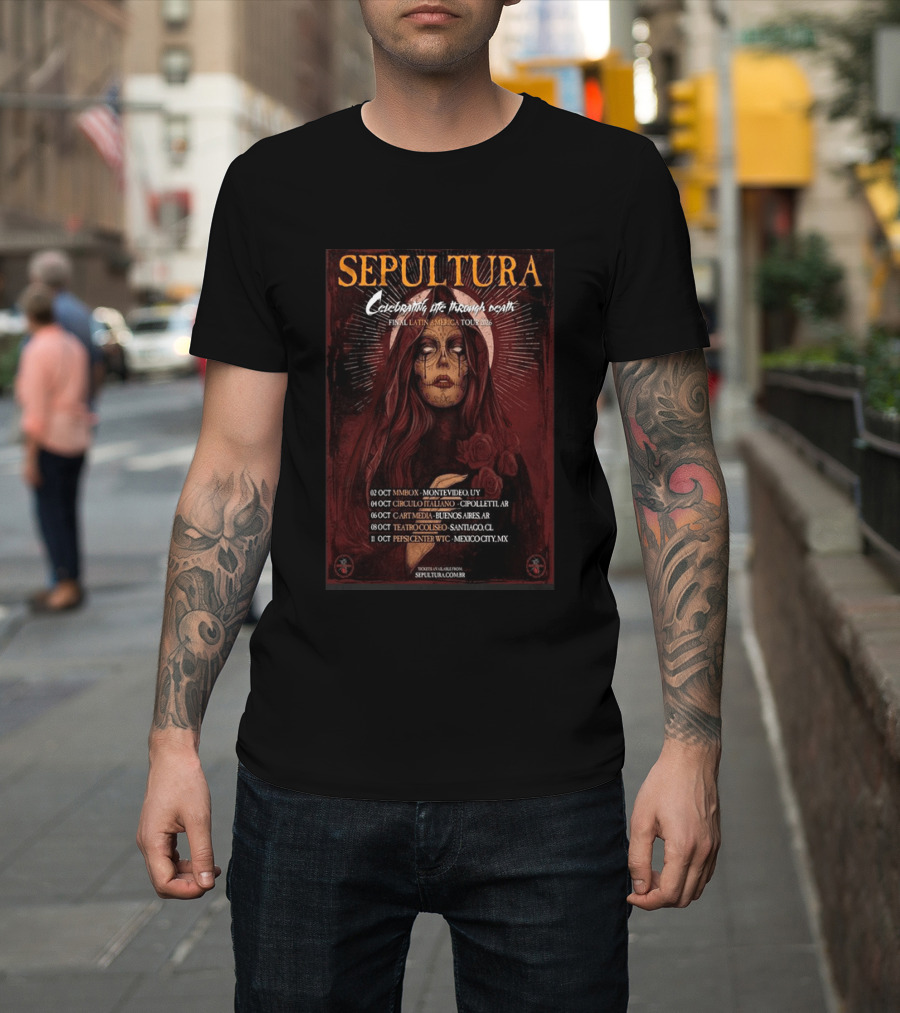 Sepultura Celebrating The Thorn Of Death Final Latin America Tour 2026 T-Shirt