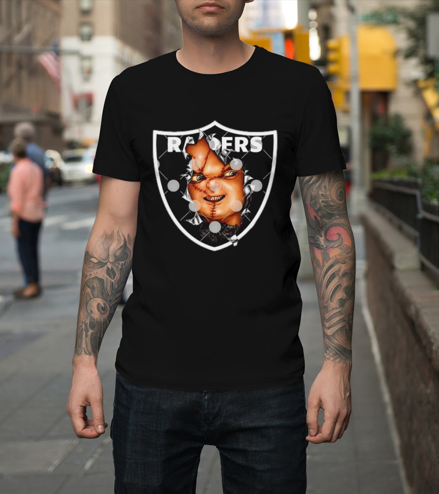 Chucky Doll Raiders Horror Las Vegas NFL T-Shirt