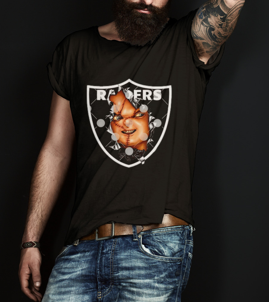 Chucky Doll Raiders Horror Las Vegas NFL T-Shirt