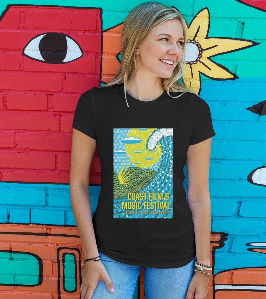 Coast Film And Music Festival Laguna Beach CA October 16 25 2026 Scenic Wave Sun And Clouds T-Shirt