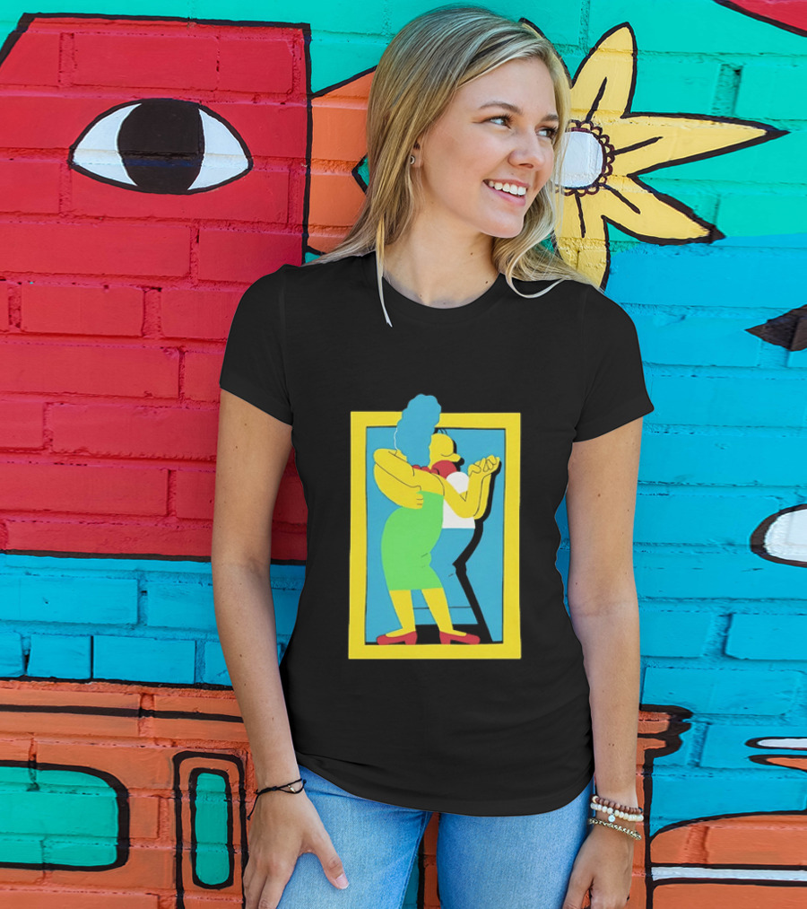 Simps Dance Iconic Cartoon Couple Embrace T-Shirt