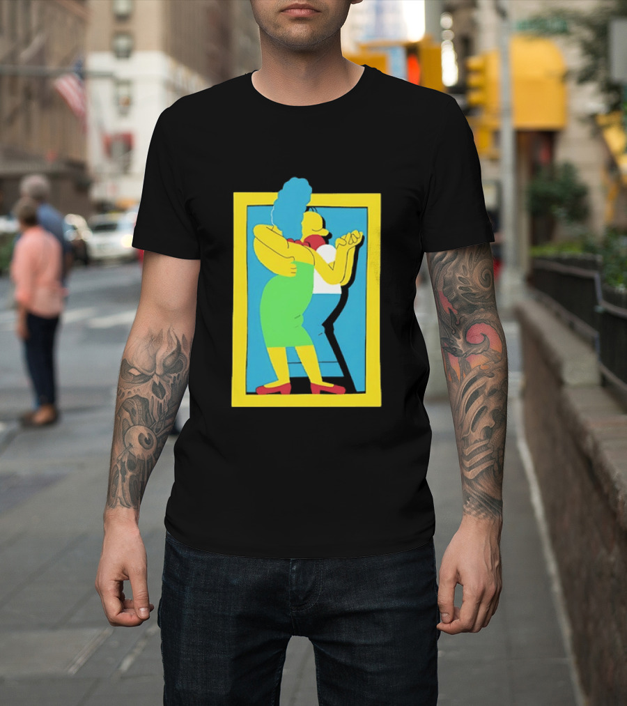 Simps Dance Iconic Cartoon Couple Embrace T-Shirt
