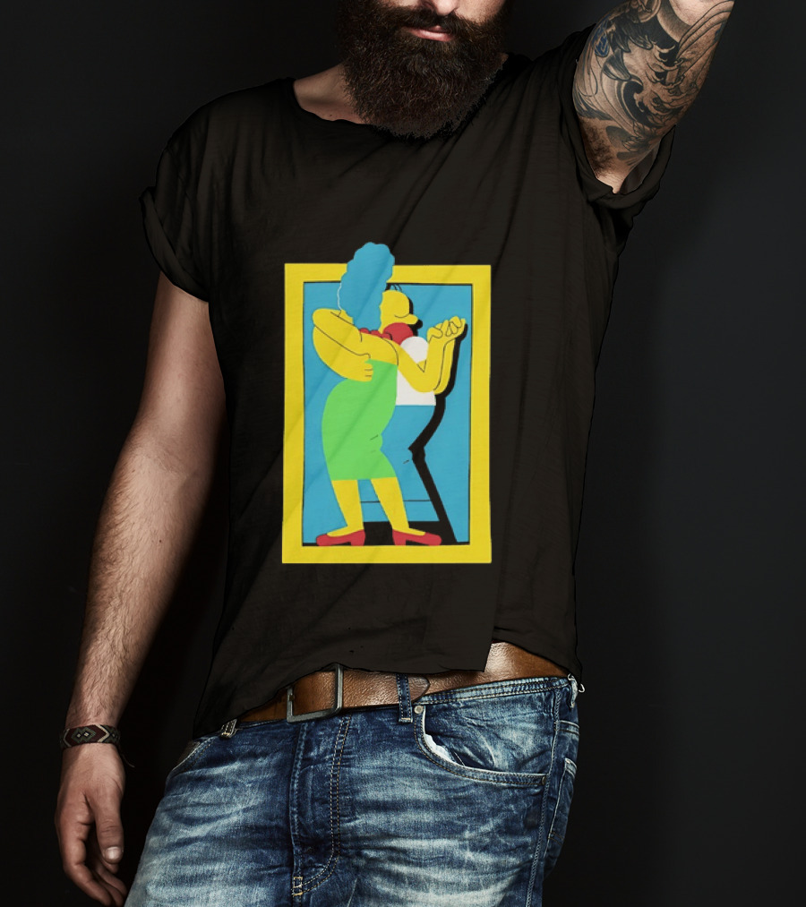 Simps Dance Iconic Cartoon Couple Embrace T-Shirt