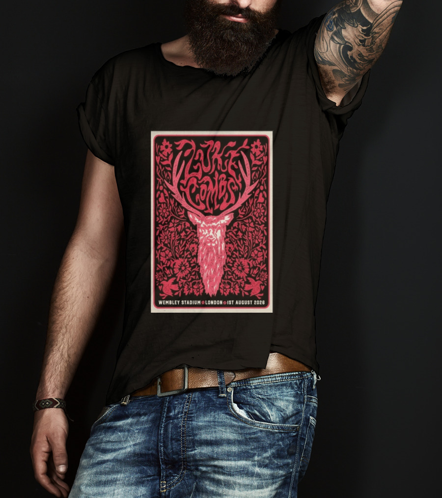 Luke Combs Wembley Stadium London 1st August 2026 Floral Antler T-Shirt