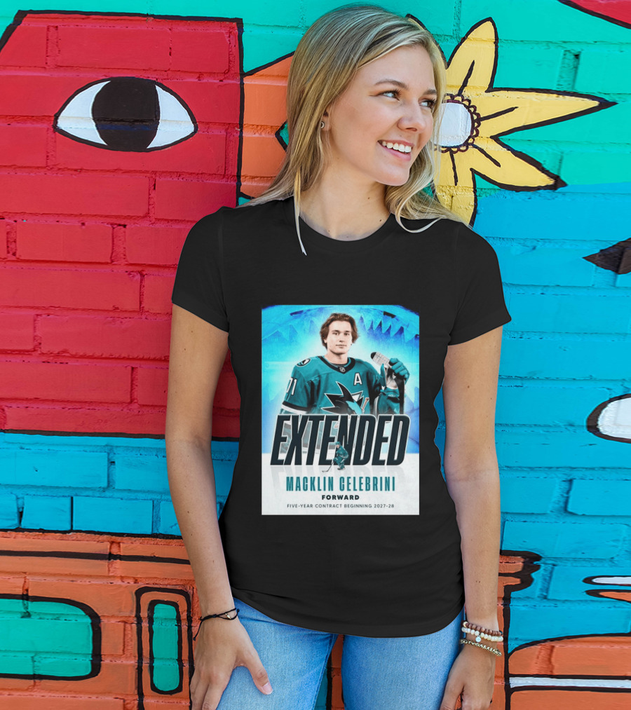 Extended Macklin Celebrini Forward Five Year Contract Beginning 2027 28 T-Shirt