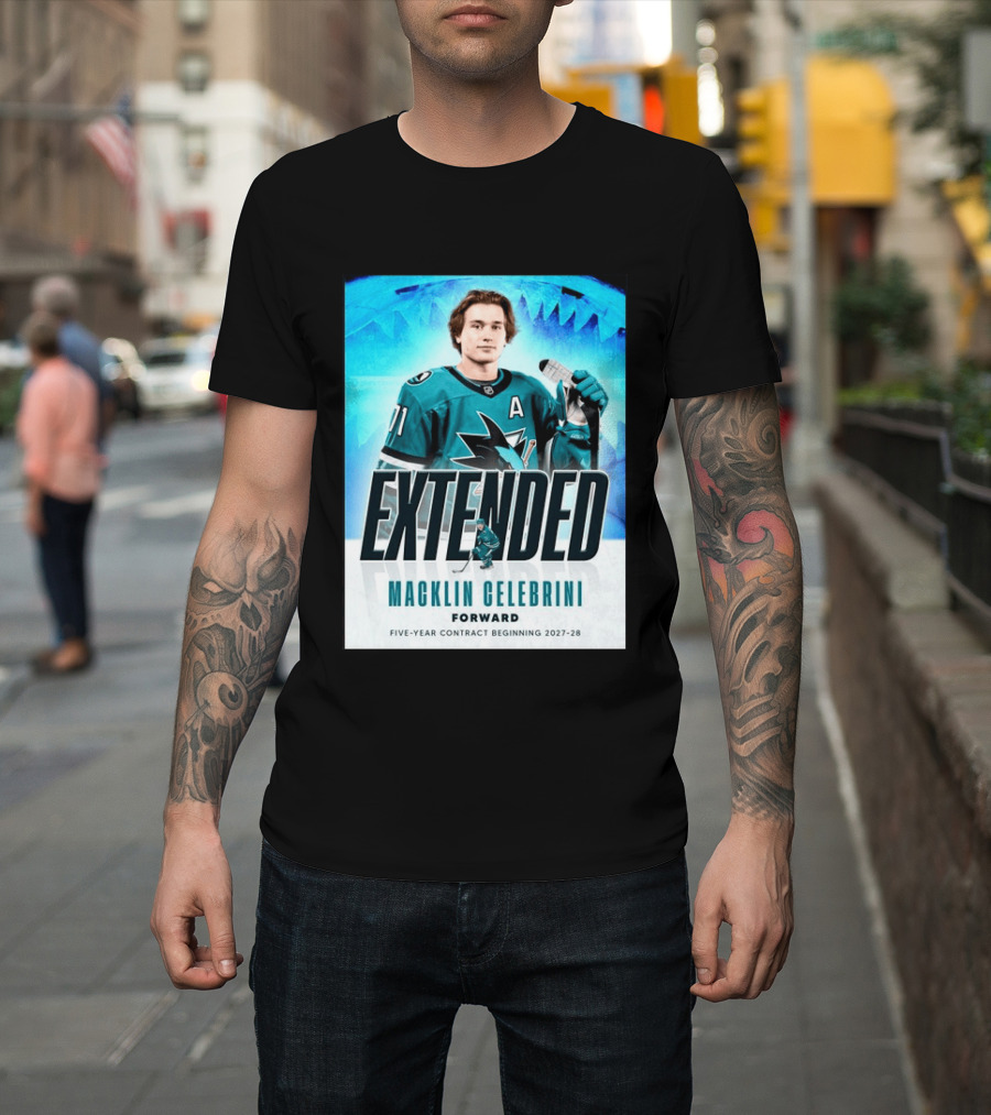 Extended Macklin Celebrini Forward Five Year Contract Beginning 2027 28 T-Shirt