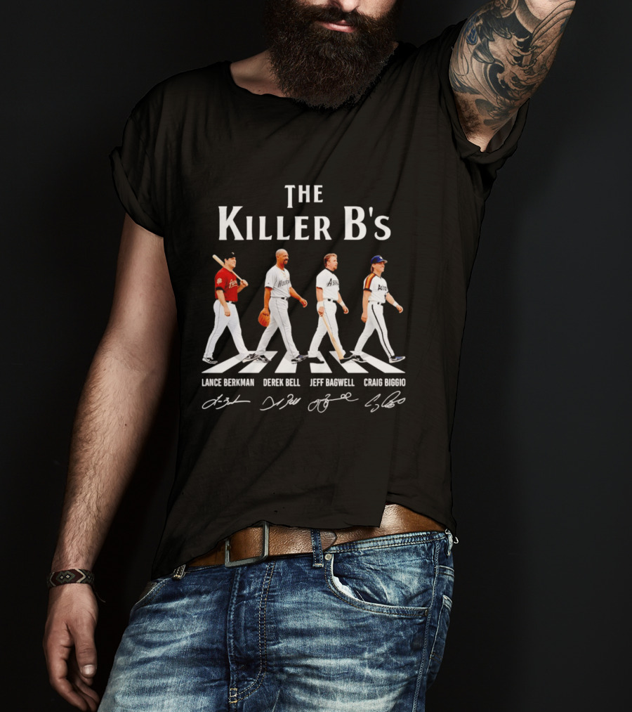 The Killer B's Lance Berkman Derek Bell Jeff Bagwell Craig Biggio Houston Astros Legends T-Shirt