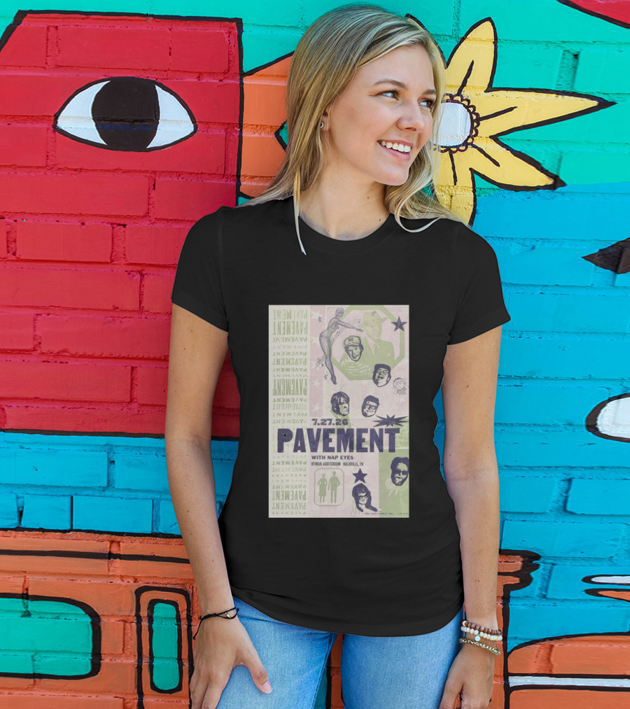 Pavement With Nap Eyes Ryman Auditorium Nashville Jul 27 2026 T-Shirt
